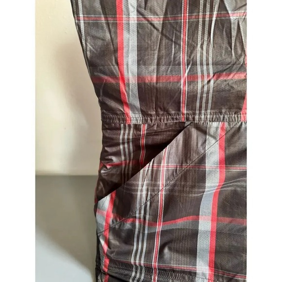 Reversible Plaid Vest Gray Sleeveless Puffer Jacket Quilted Outerwear Layering - Picture 9 of 13